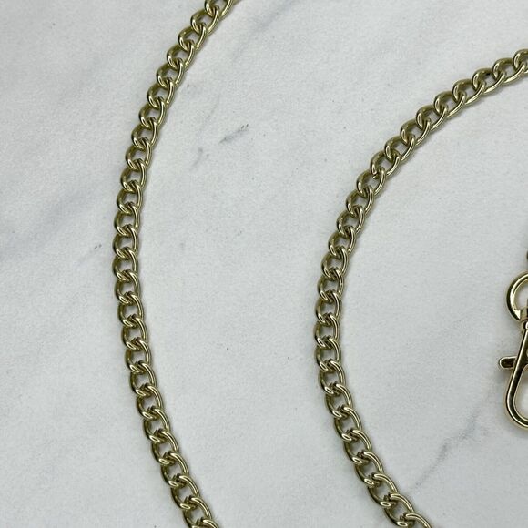 Gold Tone Skinny Chain Link Handbag Strap Replacement Crossbody ✨ - Picture 6 of 11